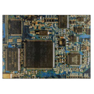 Makro Blå Kretskort PCB Foto