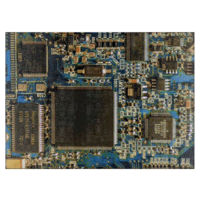 Makro Blå Kretskort | PCB Foto (Framsidan)