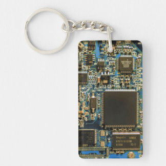 Makro Blå Kretskort | PCB Foto