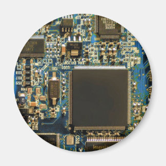 Makro Blå Kretskort | PCB Foto Magnet
