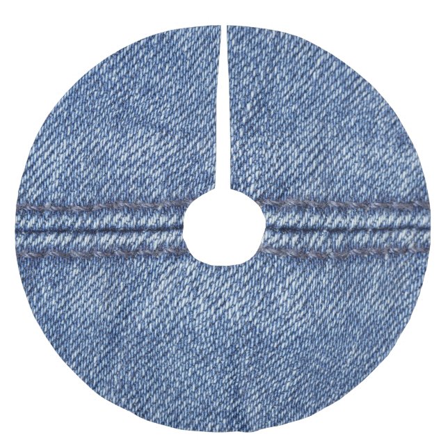 Makro Blue Denim, Struktur. Julgransmatta Borstad Polyester (Framsidan)