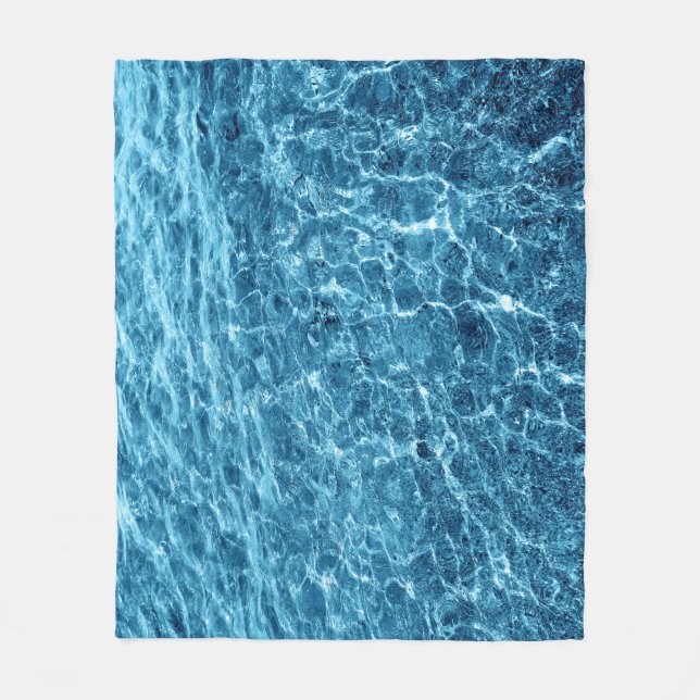 Makro Bubbling Blue Sea Photo Fleecefilt (Framsidan)