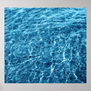 Makro Bubbling Blue Sea Photo Poster