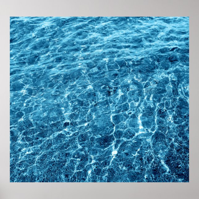 Makro Bubbling Blue Sea Photo Poster (Framsidan)