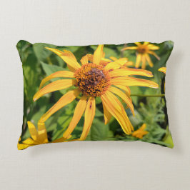 Makro till False Sunblommor Prydnadskudde