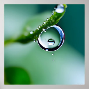 Makro vatten droppar poster