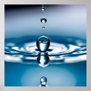 Makro vatten droppar poster