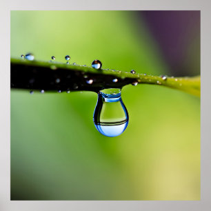 Makro vatten droppar poster