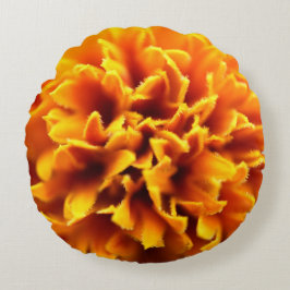 Makroaufnahme einer orangefarbenen Blüte Rund Kudde
