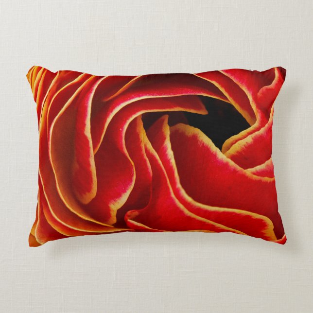 Makroblomma| Flower Fält Carlsbad, CA Prydnadskudde (Framsidan)