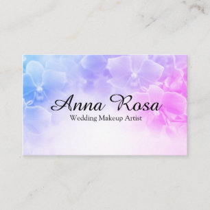 ~* Makrofoto-Elegant Rosa + Lavender Flower Visitkort