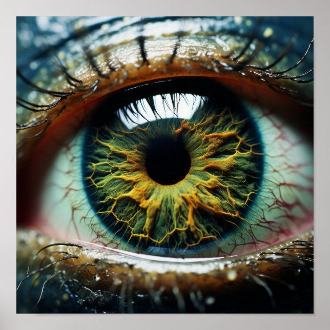 Makrofoto för nära anslutning till Alien Öga - Uni Poster (Framsidan)