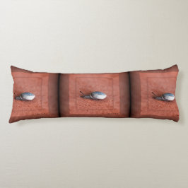 Makrofoto från Snigel på Terracotta Kroppskudde