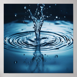 Makrofotografi av droplet vatten poster