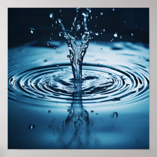 Makrofotografi av droplet vatten poster