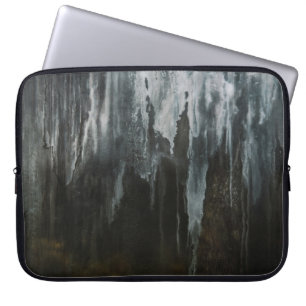 Makrofotografi av isbildning laptop fodral
