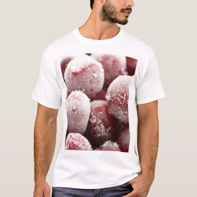 Makrofrysta bär, tillagad struktur. t shirt (Framsida)