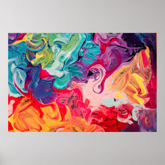 Makronära olika färg-oljefärger. färg poster (Framsidan)