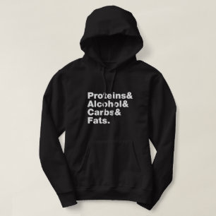 Makronäringsämnen. Proteiner & Alkohol & Kolhydrat Hoodie
