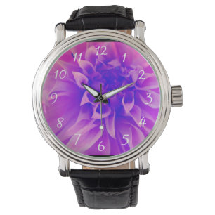 MakroRosa blomma Armbandsur