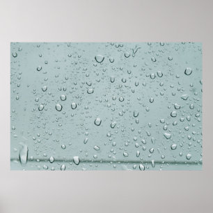 Makroskott på droppar från vatten poster