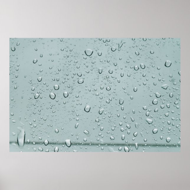 Makroskott på droppar från vatten poster (Framsidan)