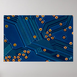 Makrostängningsvy av datorns elektroniska kort. poster