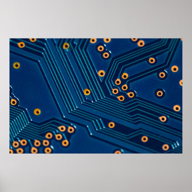 Makrostängningsvy av datorns elektroniska kort. poster (Framsidan)