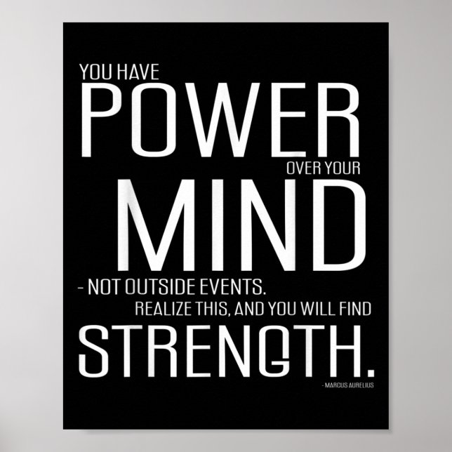 Makt över din sind Marcus Aurelius Stoic Philoso Poster (Framsidan)
