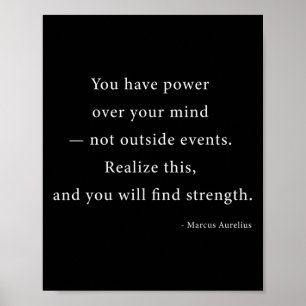 Makt över din sind Marcus Aurelius Stoic Philoso Poster