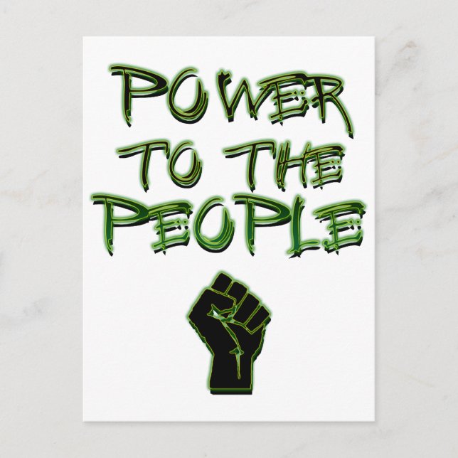 Makt till folket! vykort (Framsida)