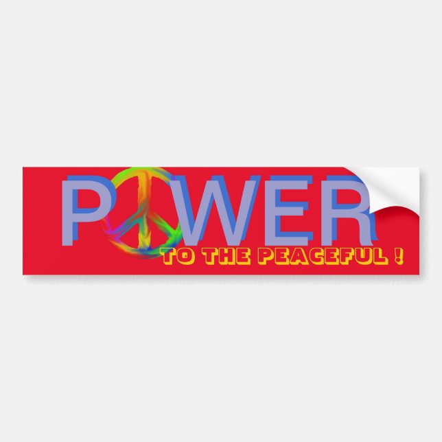 MAKT TILL PEACEFUL BUMPER STICKER BILDEKAL (Framsidan)