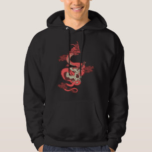 mäktig drak kinesisk ödla estetiska kläder hoodie