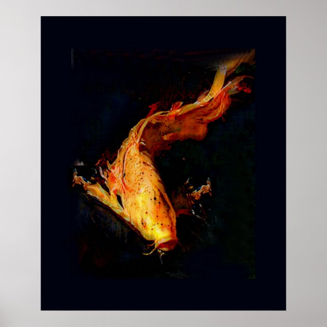 Mäktig Orange Koi Poster (Framsidan)