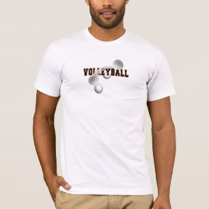 Mäktig sportutslagsplatsskjorta - volleybolldesign tee