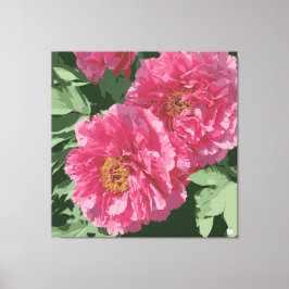 Mäktigt djup rosa på canvas. canvastryck