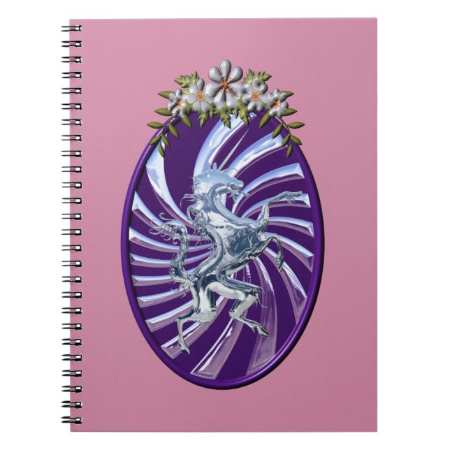 Mäktigt mytiskt enhörn anteckningsbok (Framsidan)