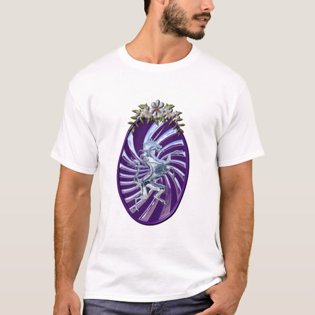 Mäktigt mytiskt enhörn t shirt (Framsida)