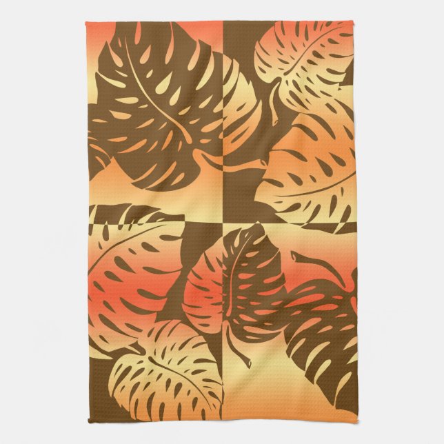 Makua Monstera Hawaiian Rand Blend Kitchen Towel Kökshandduk (Vertikal)