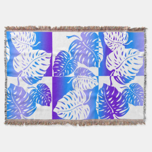 Makua Monstera Hawaiian Stripe Blend Blankets Filt