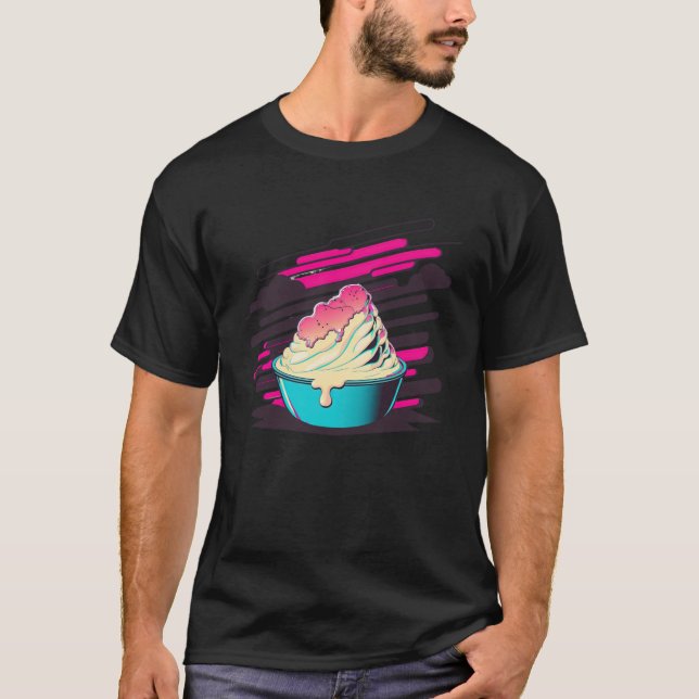 Makulerad potatis Synthwave 80 s Retrowave Aesthet T Shirt (Framsida)