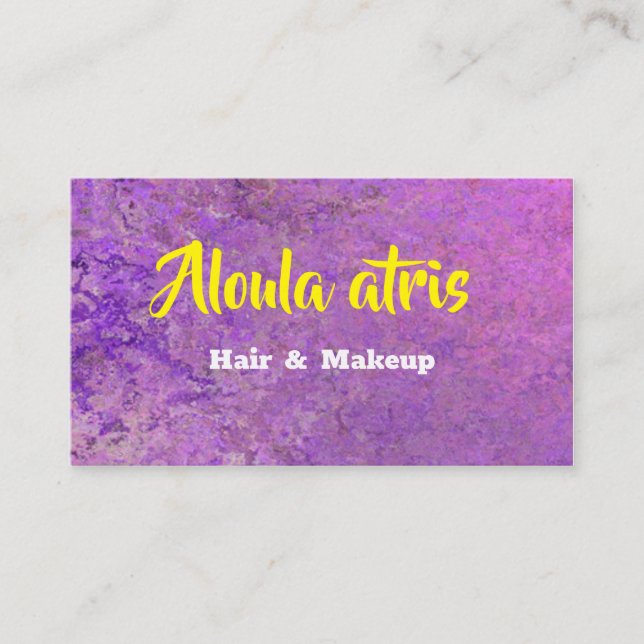 makup artist rosa lila Abstrakt Visitkort (Framsida)