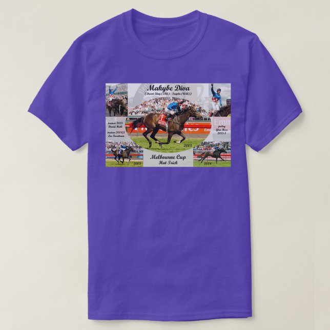 Makybe Diva Melbourne Kopp Hat Trick T Shirt (Design framsida)