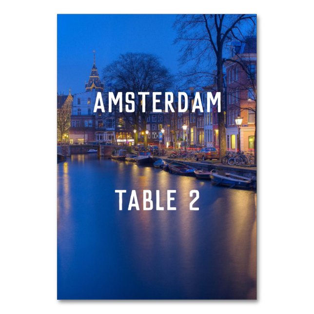 Mål Amsterdam Bord 1 Bordsnummer (Framsidan)