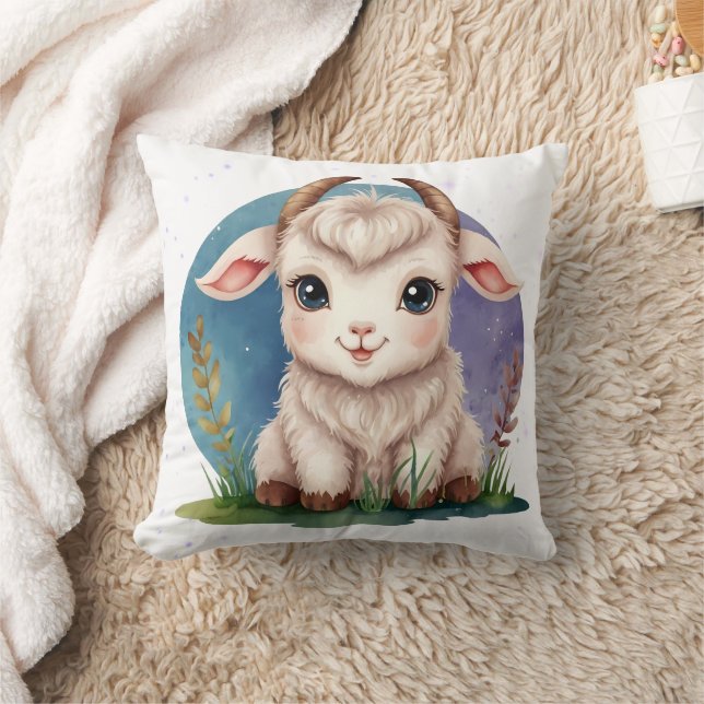 Mål Bebis Söt Kawaii Tryck Kudde (Filt)