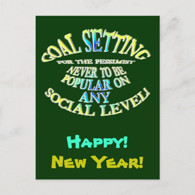 Mål: Bli aldrig populär Helg Vykort (Framsida)