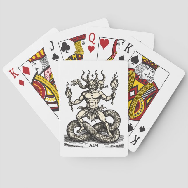 Mål Bringer av den brinnande facklan Casinokort (Baksidan)