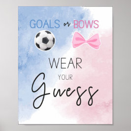 Mål eller bågar Bära som din gissande gender visar Poster