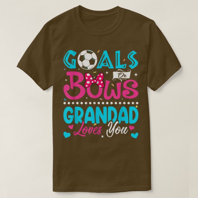 Mål eller Bows Funny Grandad Kärlek Du Gender Reve T Shirt (Design framsida)
