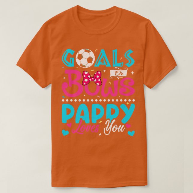 Mål eller Bows Funny Pappy Kärlek Du Gender Visa T Shirt (Design framsida)